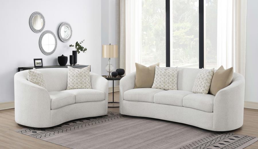 Rainn White 2 Pc Sofa Set