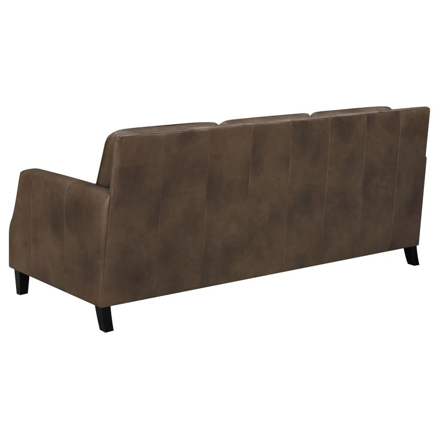 Leaton Brown 3 Pc Sofa Set