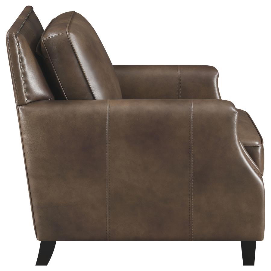 Leaton Brown 3 Pc Sofa Set