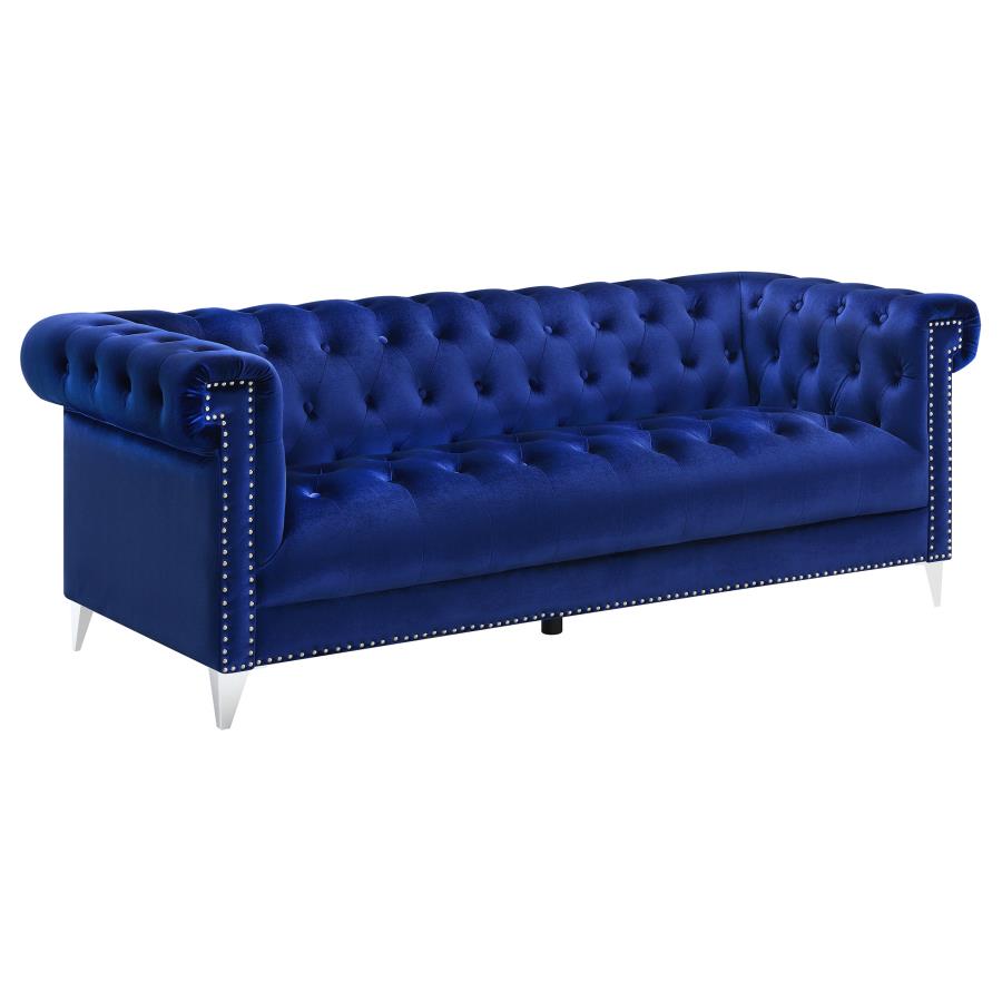 Bleker Blue 3 Pc Sofa Set