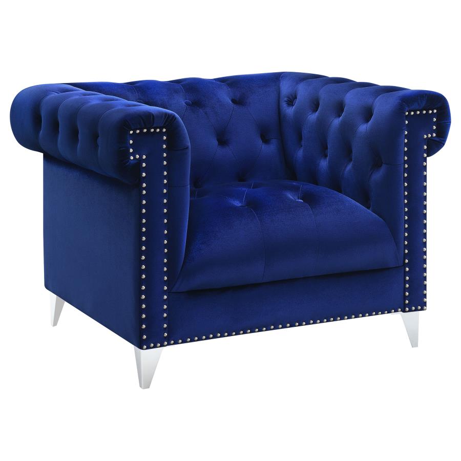 Bleker Blue 3 Pc Sofa Set