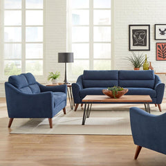 Gano Blue 2 Pc Sofa Set