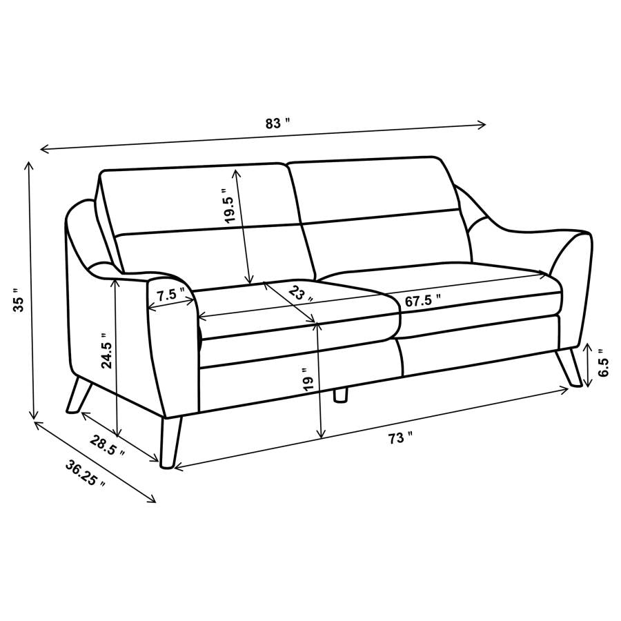 Gano Blue 2 Pc Sofa Set