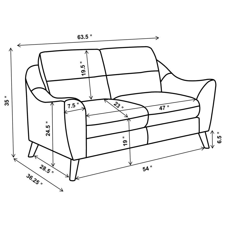 Gano Blue 2 Pc Sofa Set