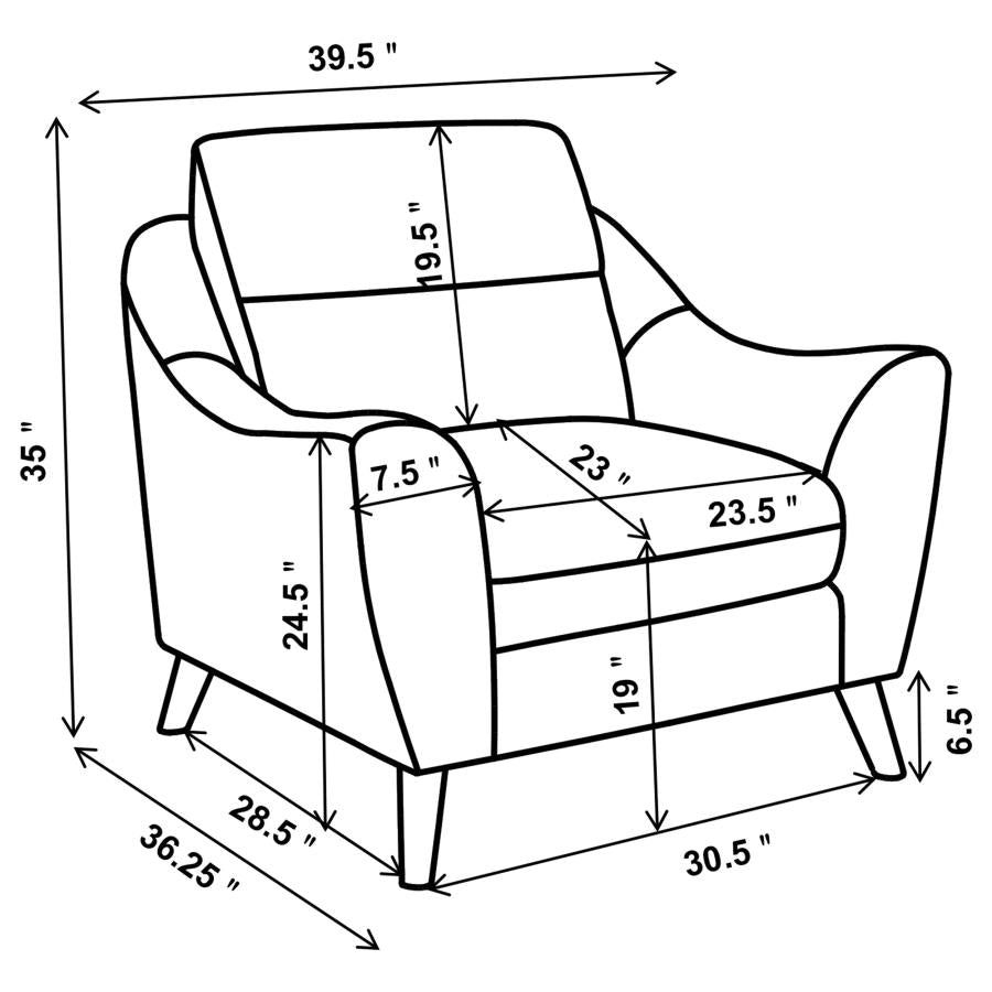 Gano Blue 3 Pc Sofa Set