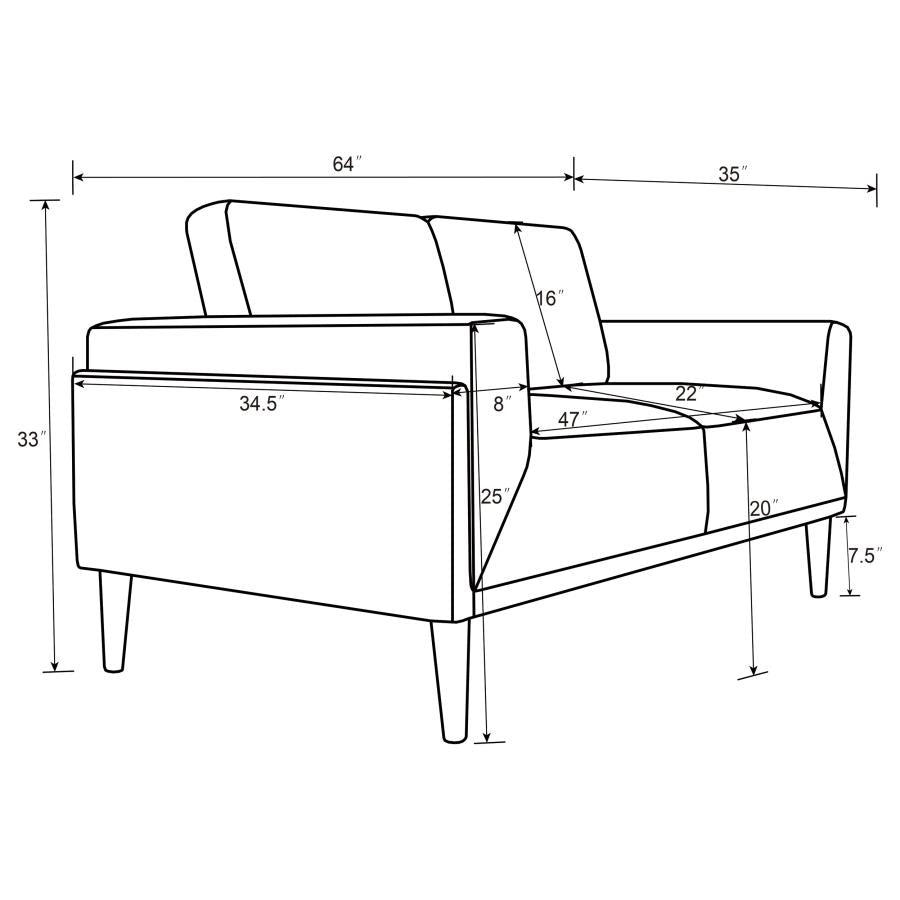 Rilynn Brown 2 Pc Sofa Set