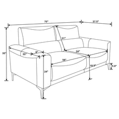 Glenmark Grey 2 Pc Sofa Set