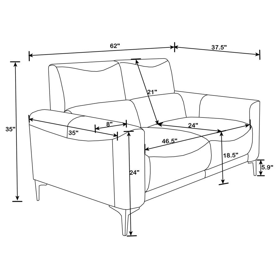 Glenmark Grey 2 Pc Sofa Set