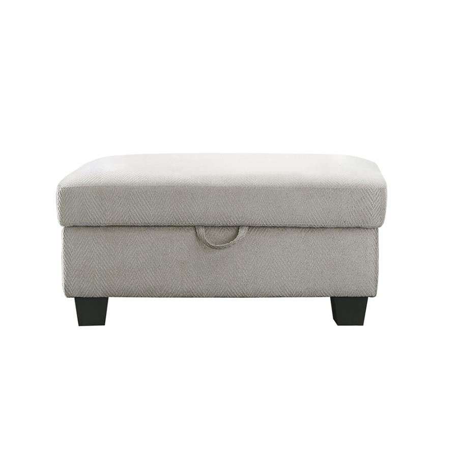 Whitson Beige Storage Ottoman