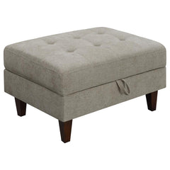 Barton Beige Storage Ottoman