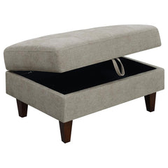 Barton Beige Storage Ottoman