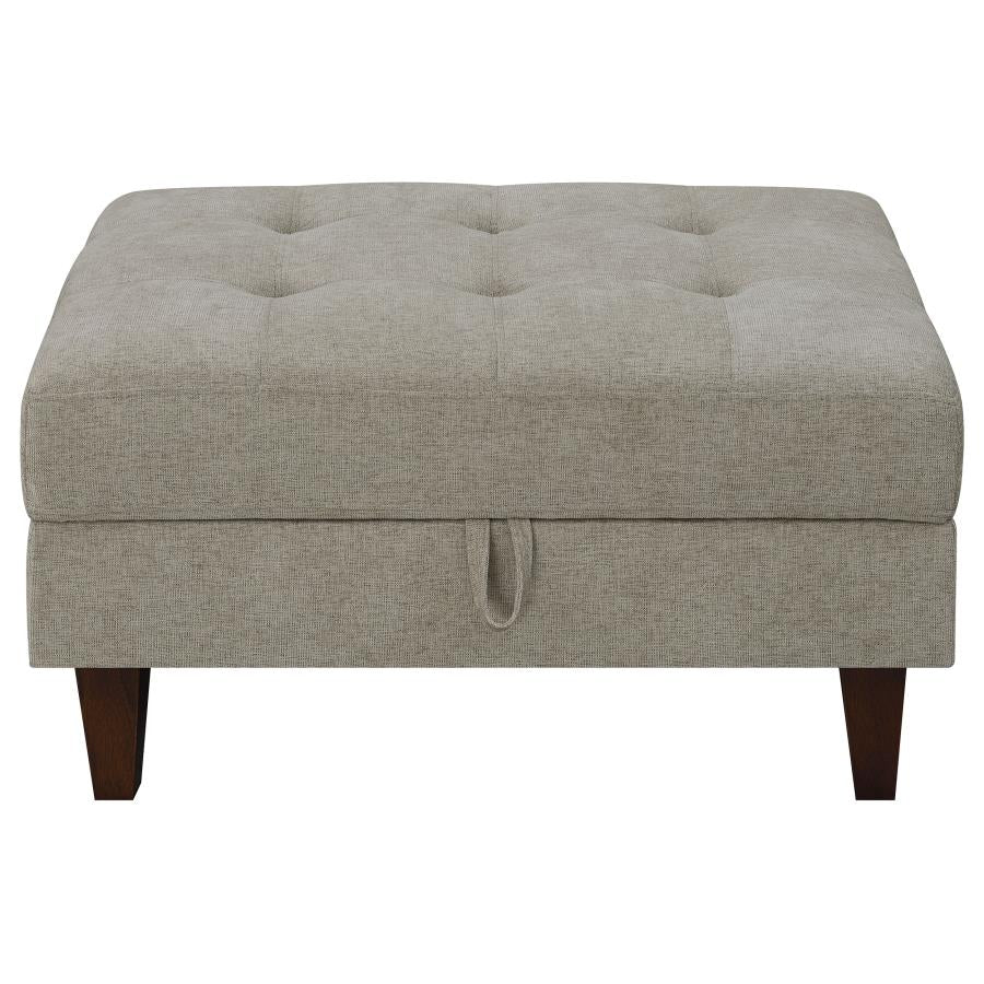 Barton Beige Storage Ottoman