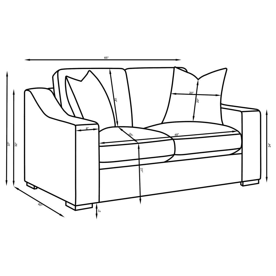 Ashlyn White 2 Pc Sofa Set