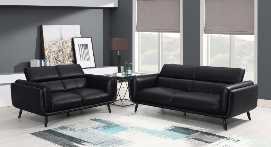 Shania Black 2 Pc Sofa Set