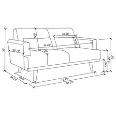 Blake Grey 2 Pc Sofa Set