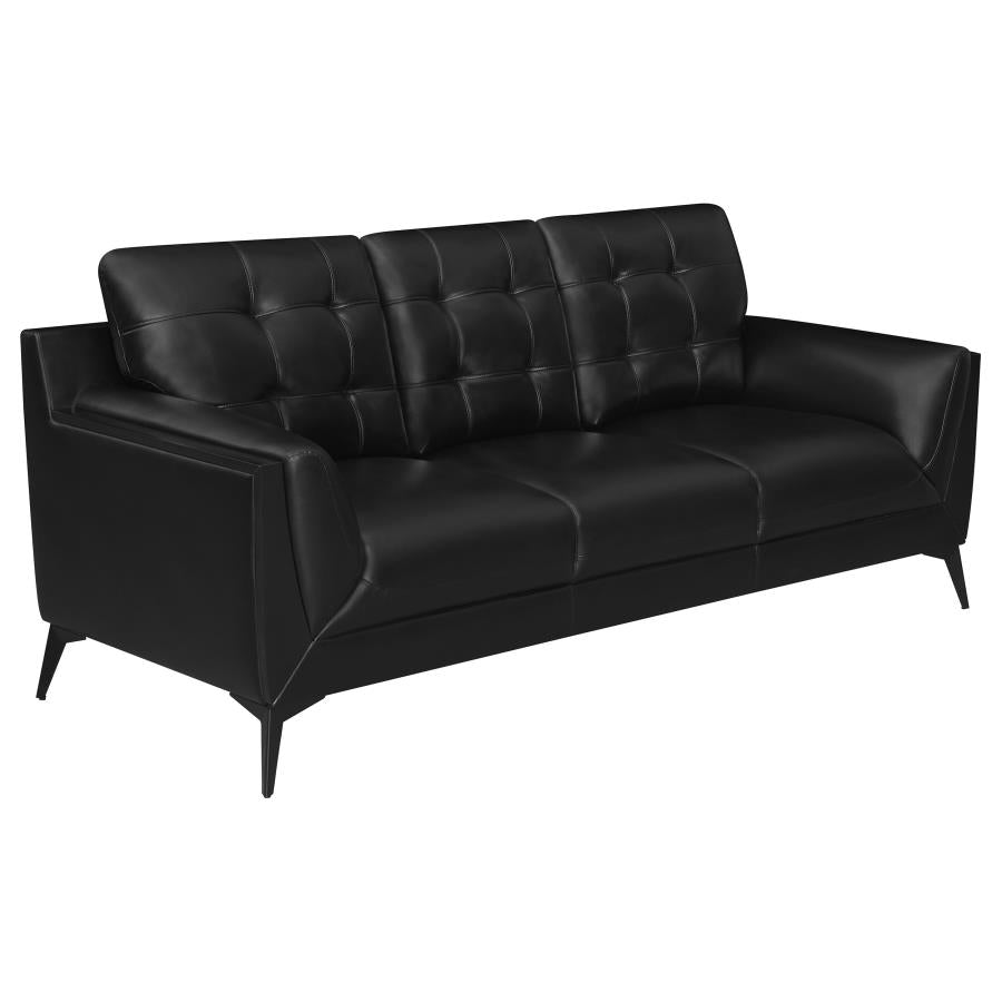 Moira Black 2 Pc Sofa Set