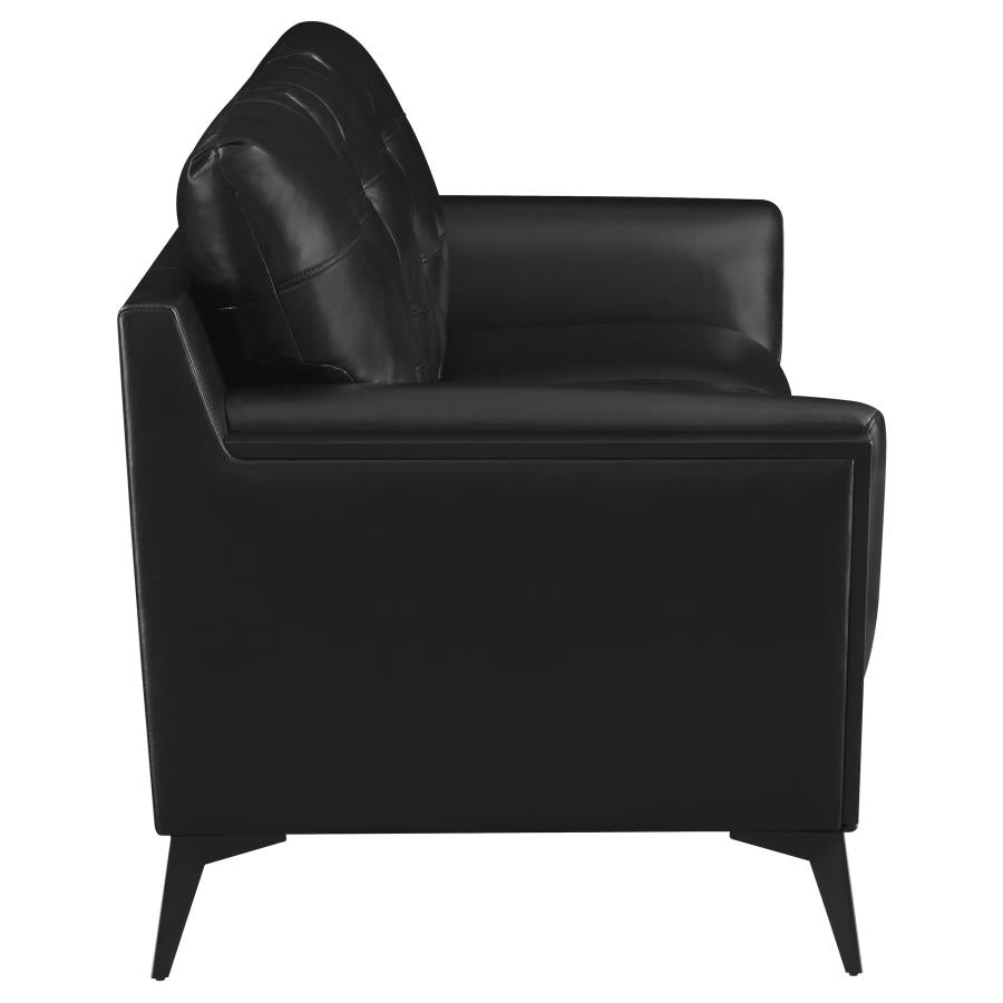 Moira Black 2 Pc Sofa Set