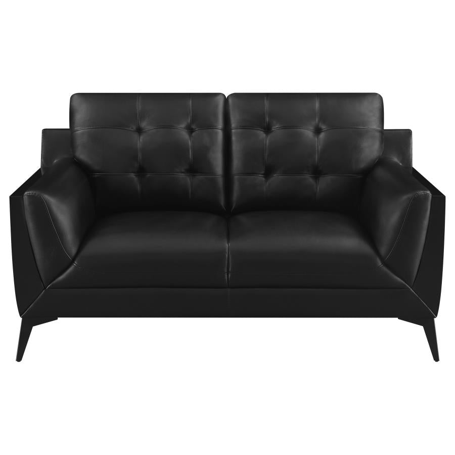 Moira Black 2 Pc Sofa Set