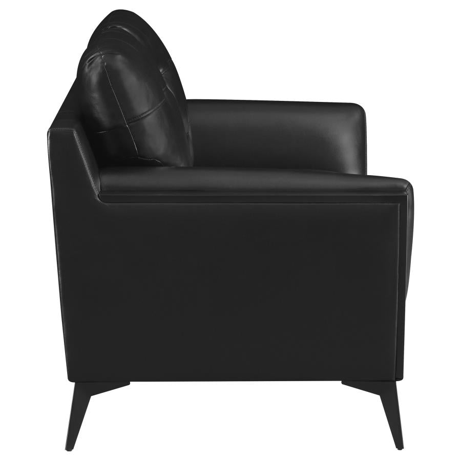 Moira Black 2 Pc Sofa Set