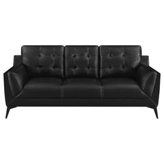 Moira Black 3 Pc Sofa Set