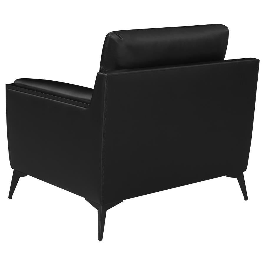 Moira Black 3 Pc Sofa Set