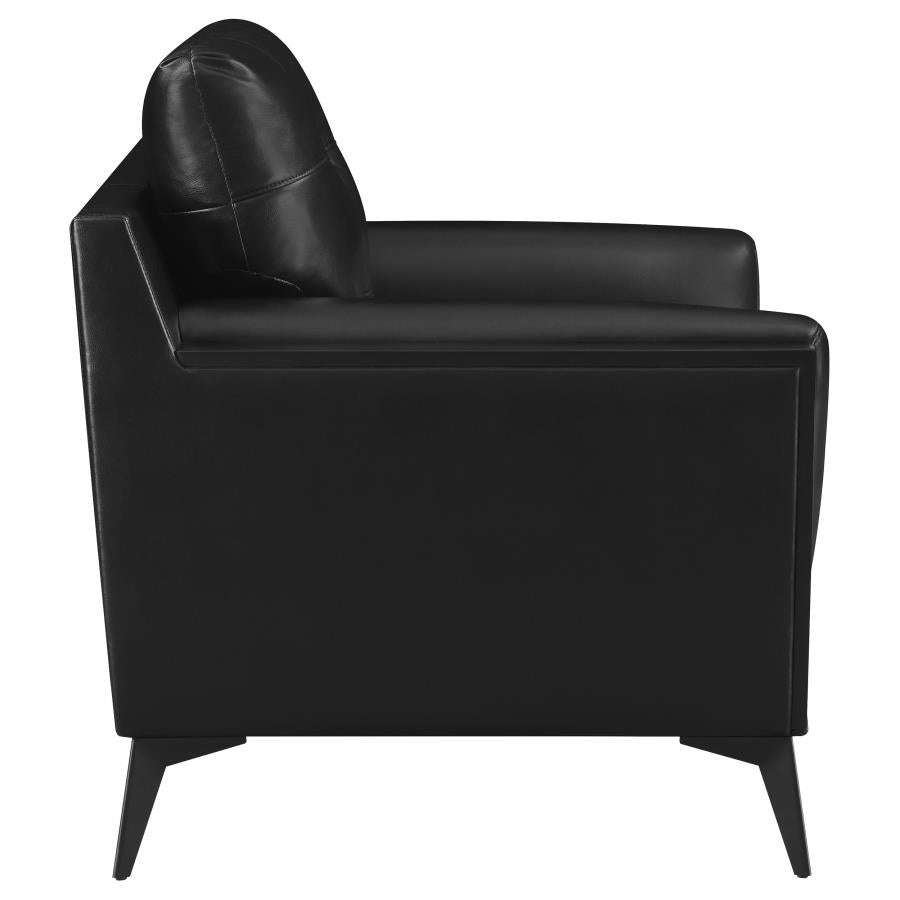 Moira Black 3 Pc Sofa Set