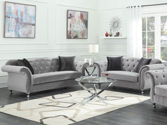 Frostine Silver 2 Pc Sofa Set