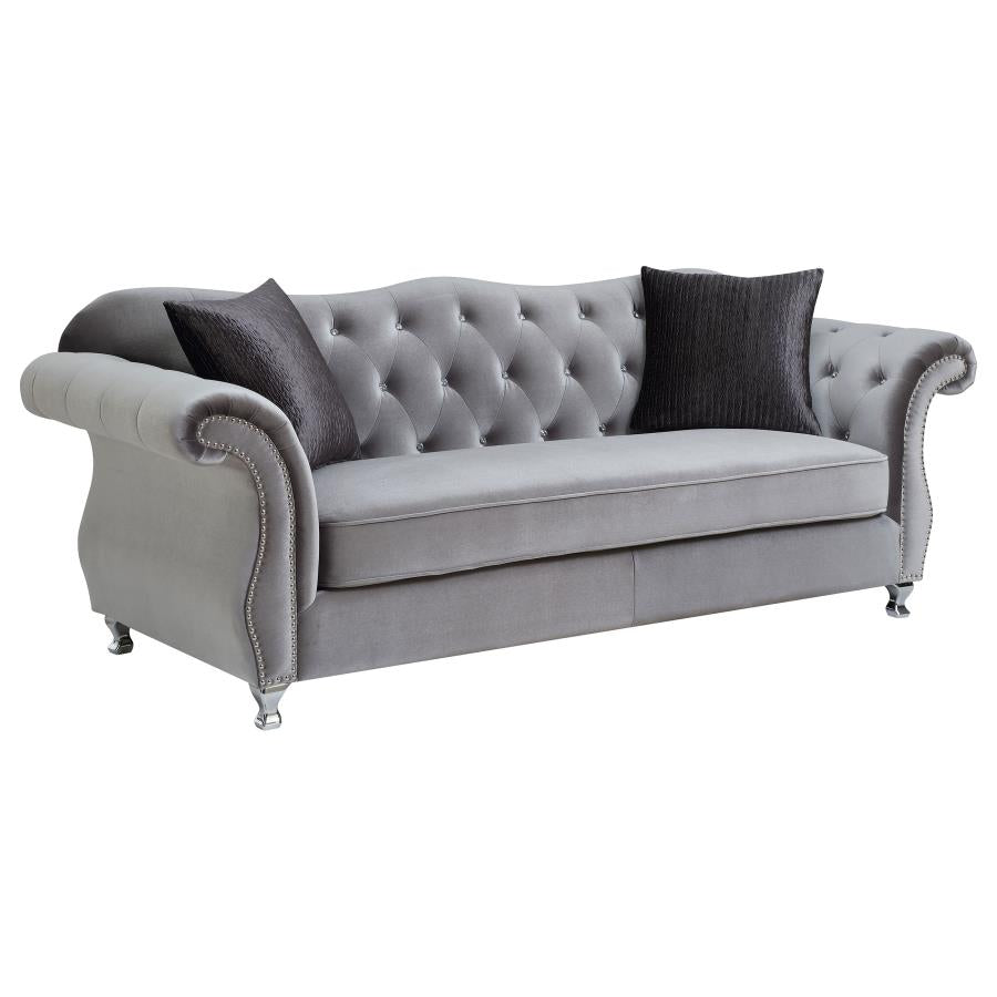 Frostine Silver 2 Pc Sofa Set