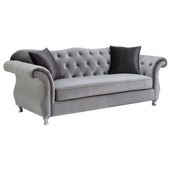 Frostine Silver 3 Pc Sofa Set