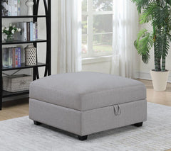 Cambria Grey Storage Ottoman