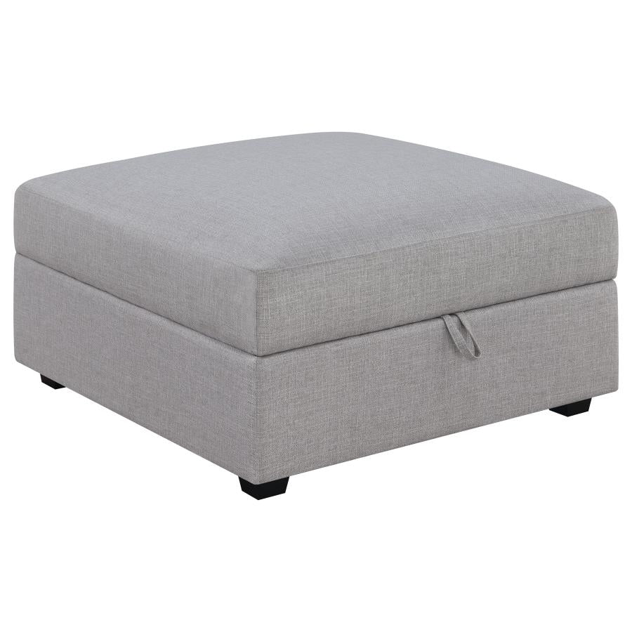 Cambria Grey Storage Ottoman