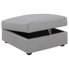 Cambria Grey Storage Ottoman