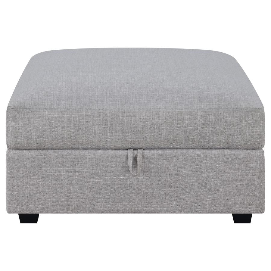 Cambria Grey Storage Ottoman