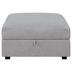 Cambria Grey Storage Ottoman