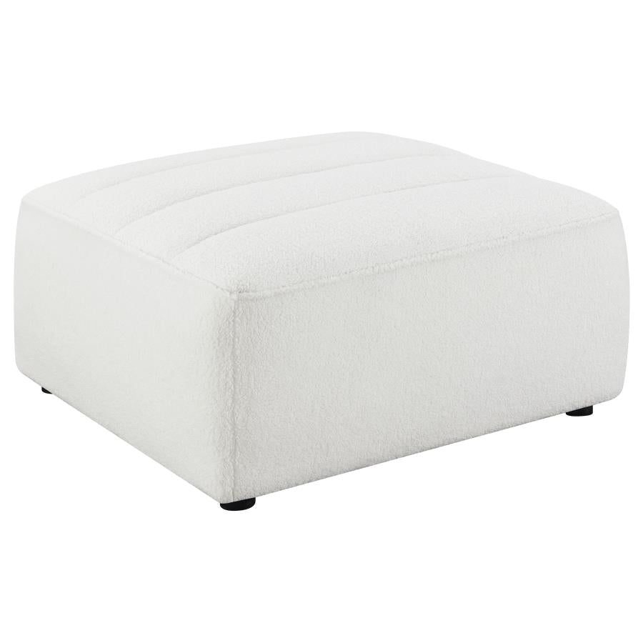 Sunny White Ottoman