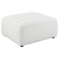 Sunny White Ottoman