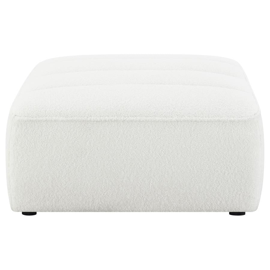 Sunny White Ottoman