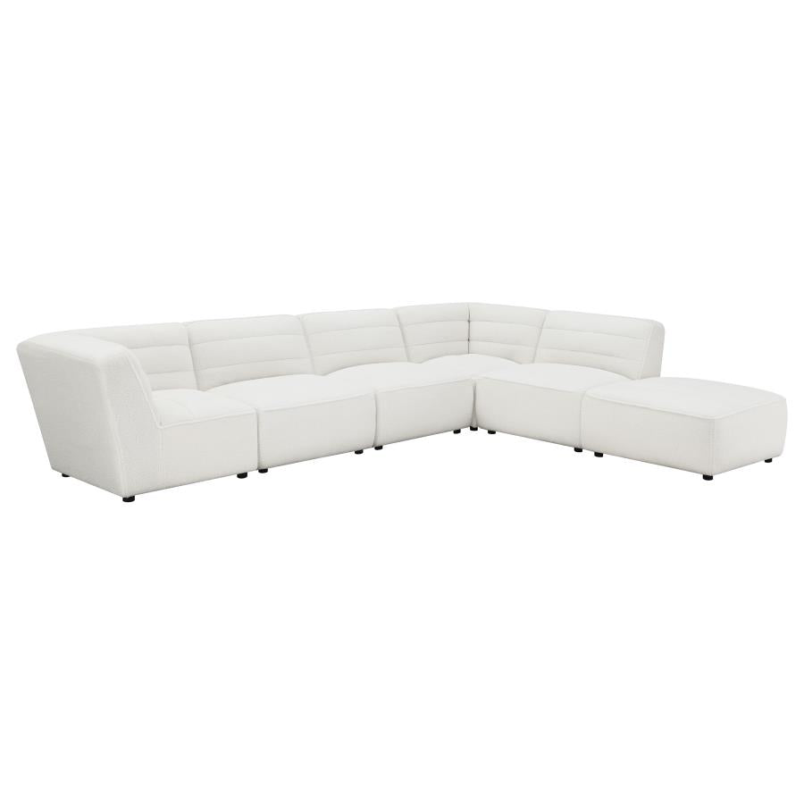 Sunny White Ottoman