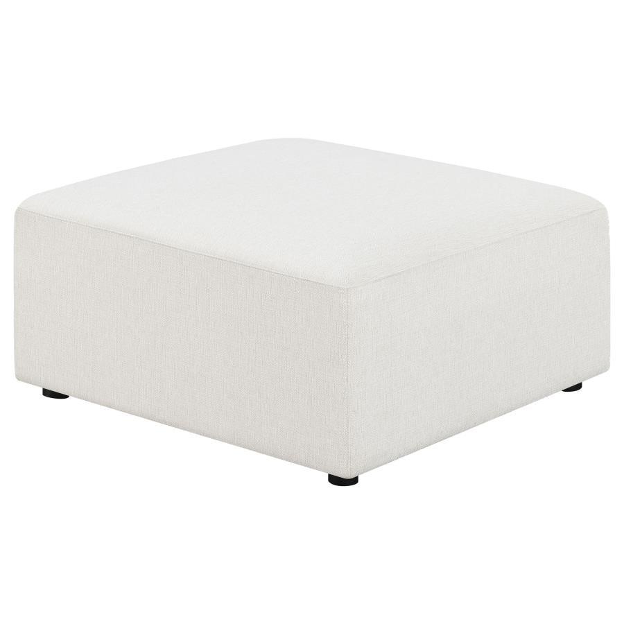 Freddie White Ottoman