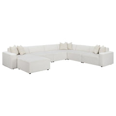 Freddie White Ottoman