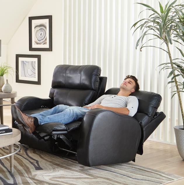 Angelo Power Headrest Power LayFlat Reclining Sofa