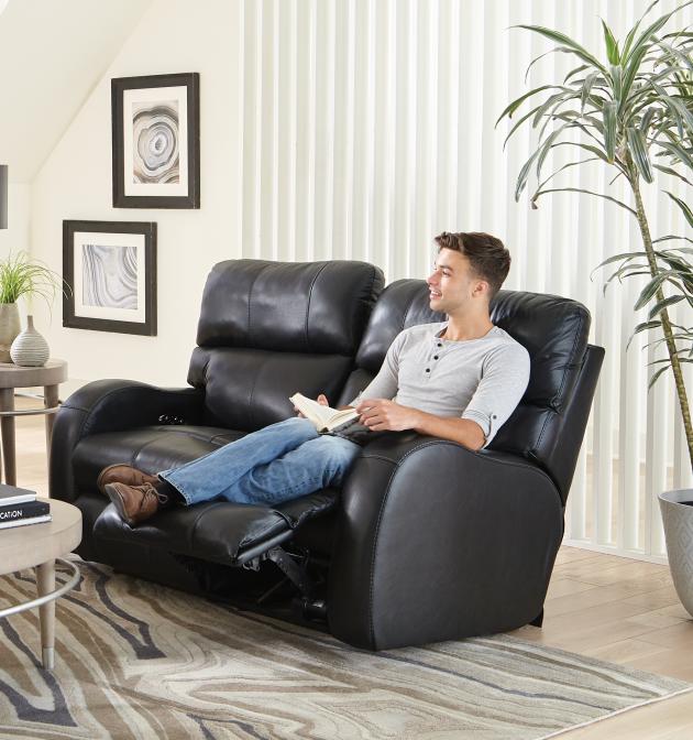 Angelo Power Headrest Power LayFlat Reclining Sofa