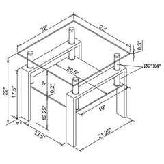 Dyer Black End Table