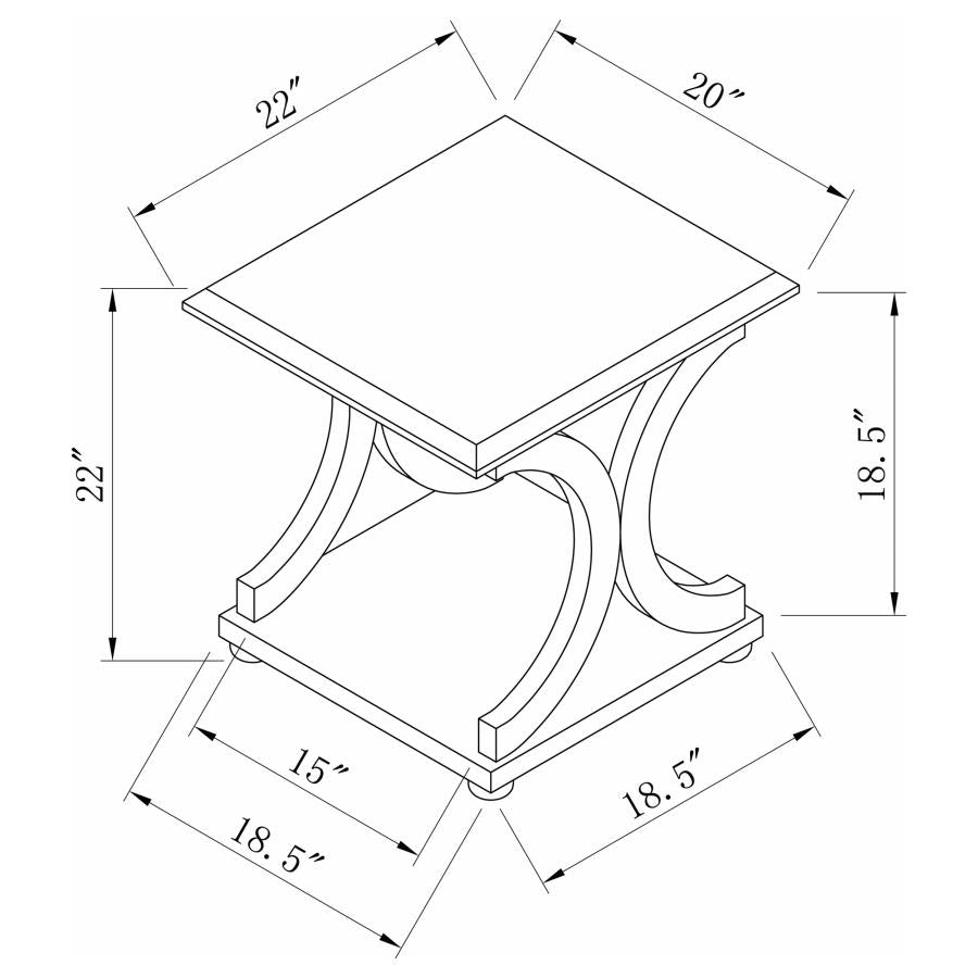 Shelly Brown End Table