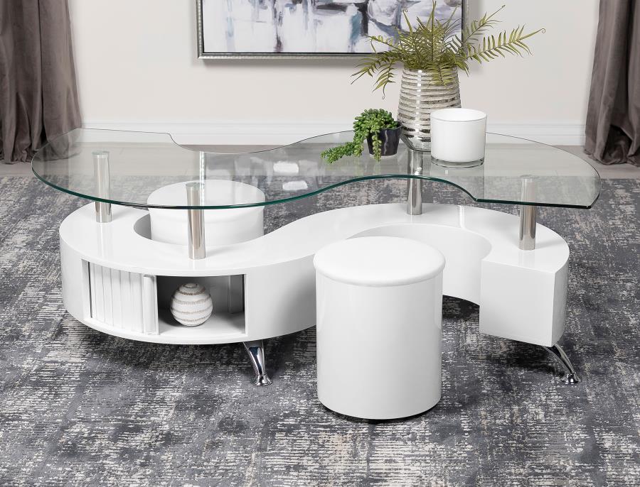 Buckley White Coffee Table