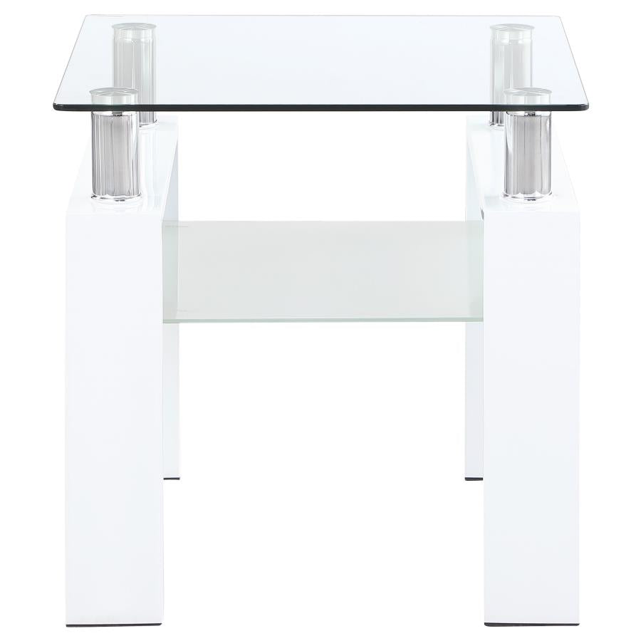 Dyer White End Table