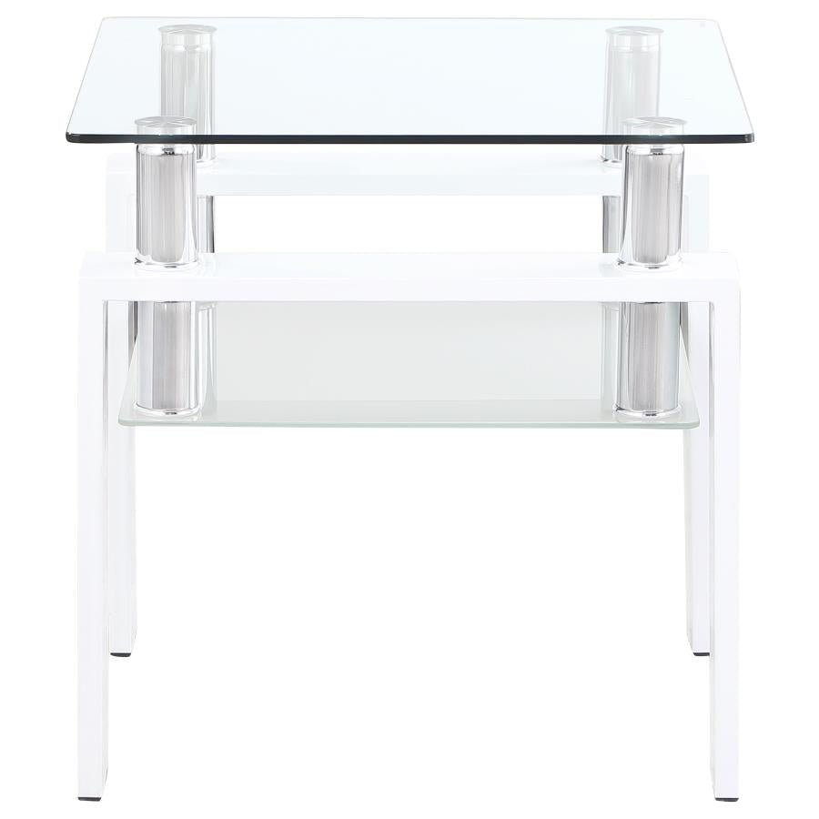 Dyer White End Table