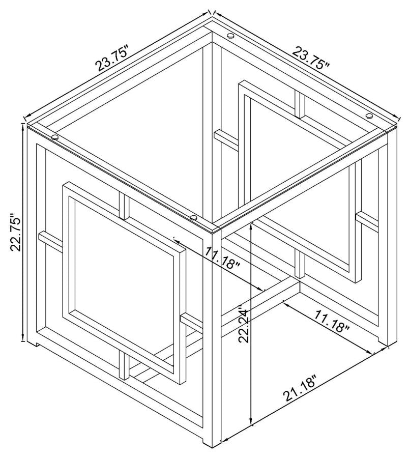 Merced Silver End Table