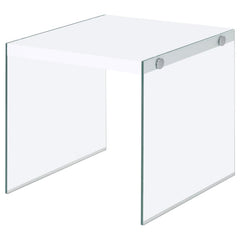 Opal White End Table