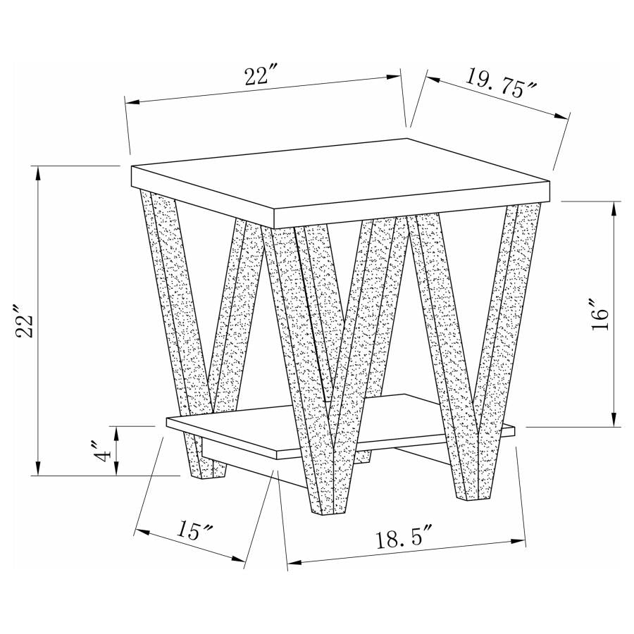 Stevens Grey End Table